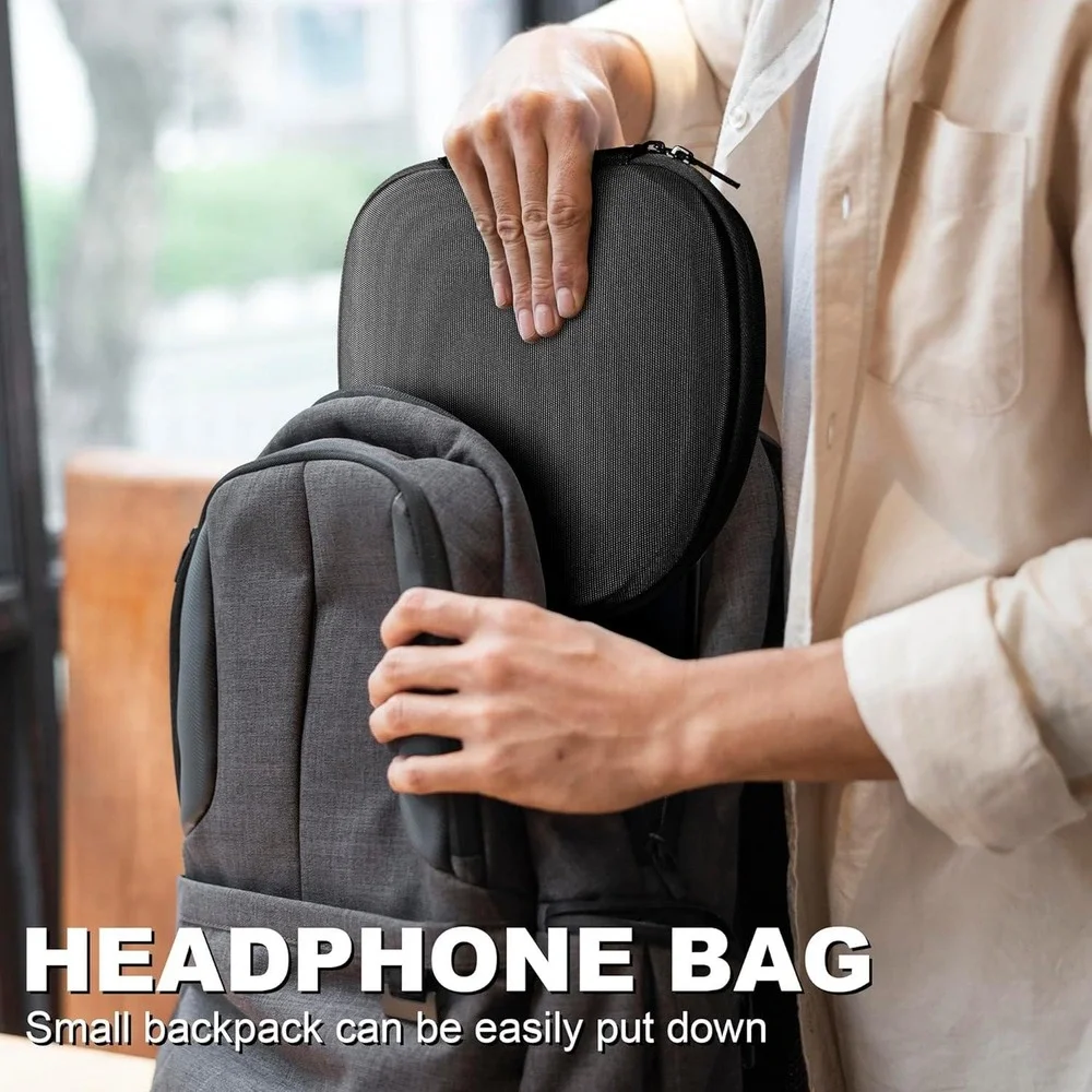 Travel Case for Bose QC25 QC35 QC45 Sony XM4 CH710 JBL T700BT Headphones‎ Black